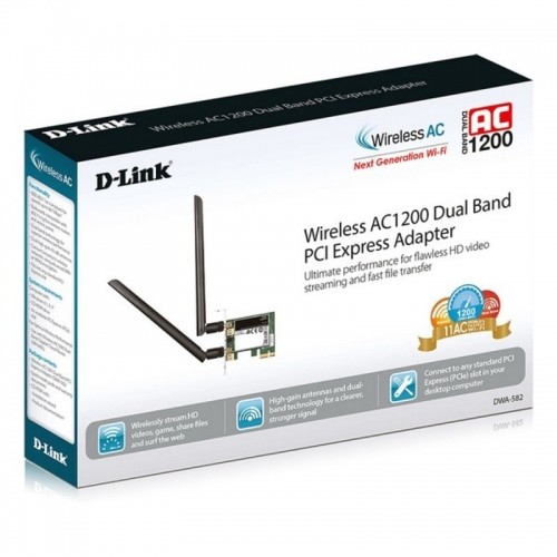 Wi-Fi tīkla karte D-Link DWA-582              5 GHz 867 Mbps LED image 2