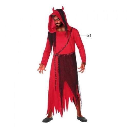 Costume for Adults DISFRAZ DEMONIO M-L Red Male Demon (1 Piece) (M/L) image 2