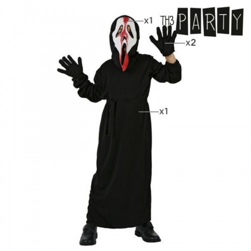 Costume for Children Th3 Party Black Male Assassin (3 Pieces) image 2