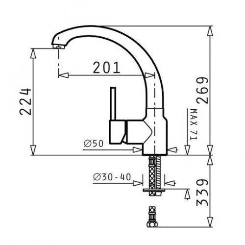 Sink tap Pyramis Armonica white image 2