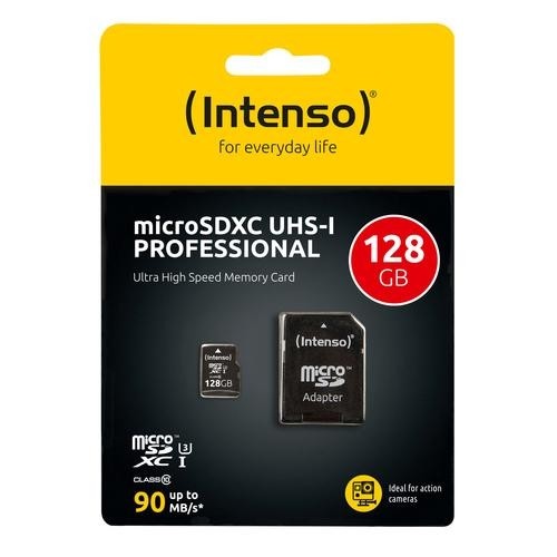 Intenso microSDXC 128GB Class 10 UHS-I Professional - Extended Capacity SD (MicroSDHC) memory card image 2