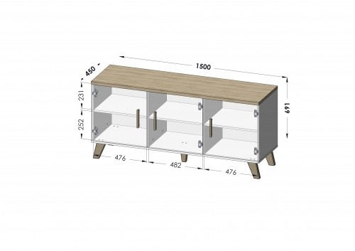 Cama Meble LOTTA KOM150 3D image 2