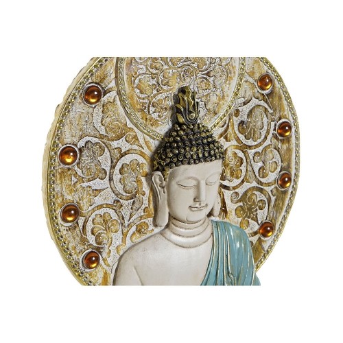 Wall Decoration DKD Home Decor 20 x 4 x 30,3 cm Red Blue Golden Buddha Oriental (3 Pieces) image 2