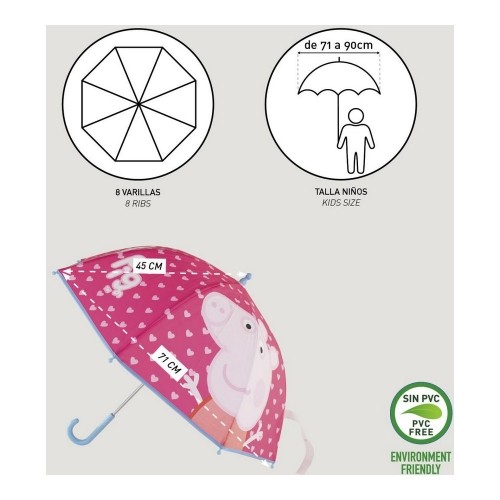 Umbrella Peppa Pig Pink 100 % EVA 45 cm (Ø 71 cm) image 2