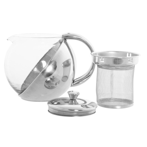Teapot DKD Home Decor Silver Stainless steel Crystal Plastic 500 ml 14 x 11 x 12 cm image 2