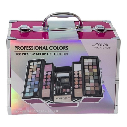Make-Up Set Briefcase Pink Professional (100 pcs) image 2