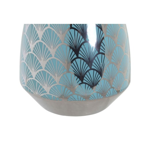 Vase DKD Home Decor Turquoise Porcelain Oriental (18 x 18 x 24 cm) image 2