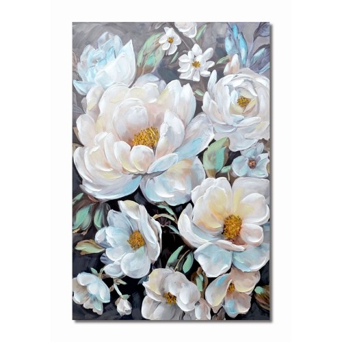 Painting DKD Home Decor Flowers 80 x 3 x 120 cm Romantic (2 Units) image 2
