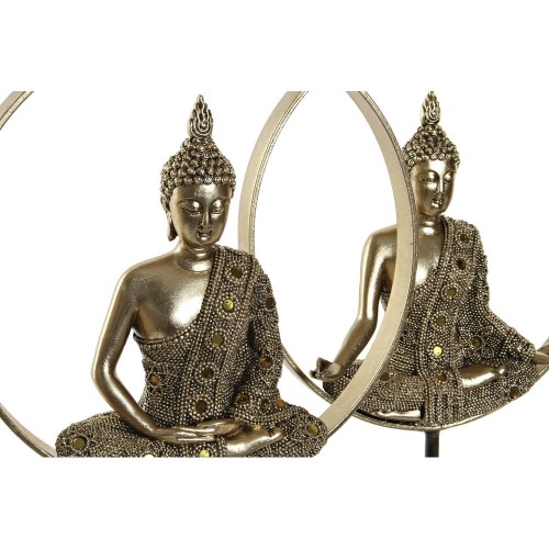 Dekoratīvās figūriņas DKD Home Decor Metāls Buda Sveķi (26 x 11 x 40 cm) (2 pcs) image 2