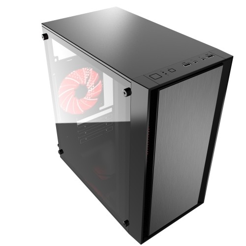 CAJA PC GEMBIRD CCC-FORNAX-960R GAMING DESIGN PC CASE 3 X 12 CM VENTILADORES ROJOS image 2