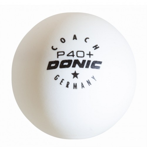 Table tennis ball DONIC P40+ Coach 1star 120pcs White image 2