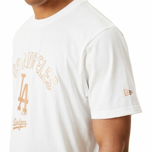 Men’s Short Sleeve T-Shirt New Era MLB Metallic Grapich Print Dodger White image 2