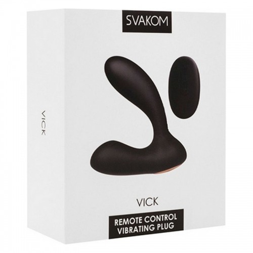 Силиконовый массажер простаты Vick Powerful Plug, черный Svakom image 2