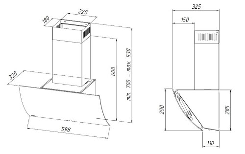 Hood AKPO WK-4 Clarus Eco  60 black image 2