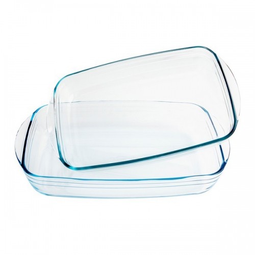 Set of Oven Dishes Ô Cuisine 334SA05 Transparent Glass (2 pcs) image 2