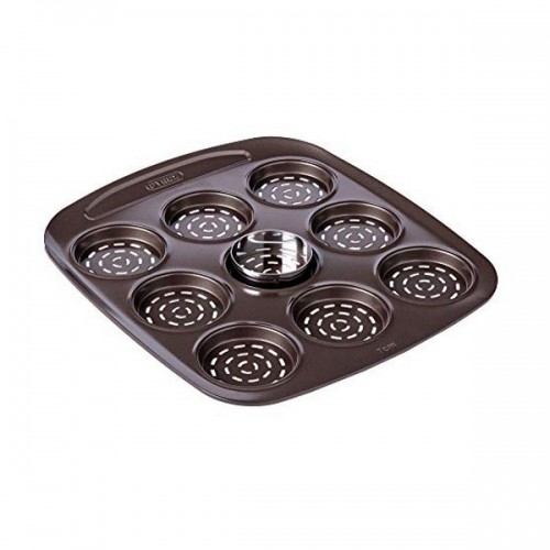 Baking tray Pizza Mini Pyrex Asimetria Galvanised Steel (9 Compartments) (16 x 16 cm) image 2