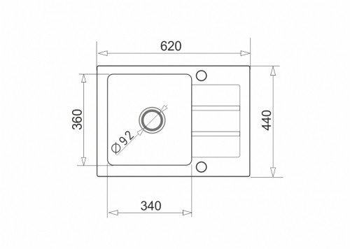 One-bowl sink with draining board Maidsinks Promo 62x44 1B 1D E070053701 image 2