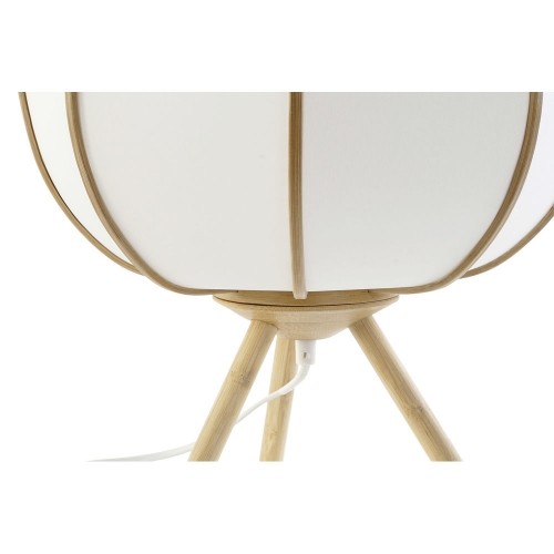 Desk lamp DKD Home Decor 34 x 34 x 33 cm Natural White Bamboo 220 V 50 W image 2