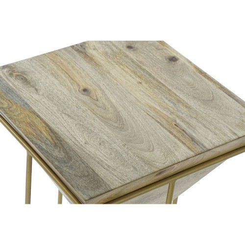 Вспомогательный стол DKD Home Decor Металл Древесина манго (40 x 40 x 45 cm) image 2