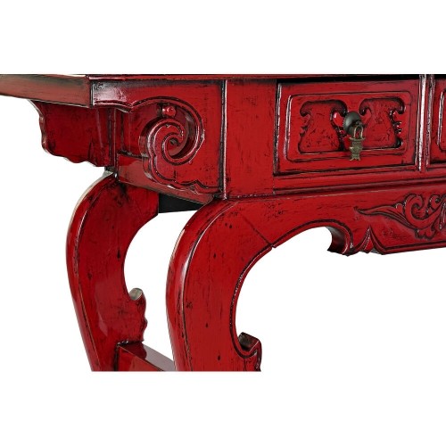 Console DKD Home Decor Red Metal Elm wood (135 x 37 x 89 cm) image 2
