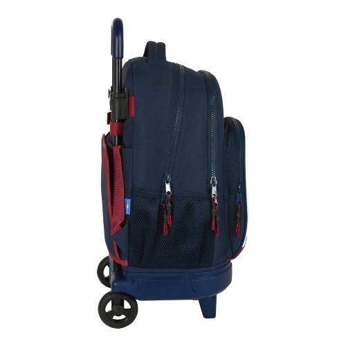 Школьный рюкзак с колесиками F.C. Barcelona Синий Тёмно Бордовый (33 x 45 x 22 cm) image 2