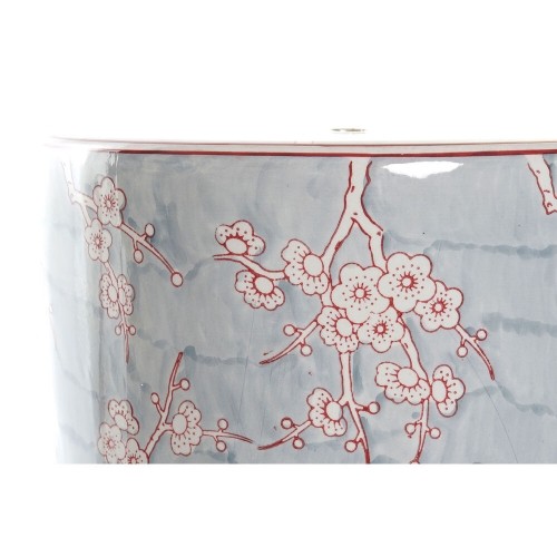 Mazs galdiņš DKD Home Decor Porcelāns Zils Oranžs Цветы (33.5 x 33.5 x 43 cm) image 2