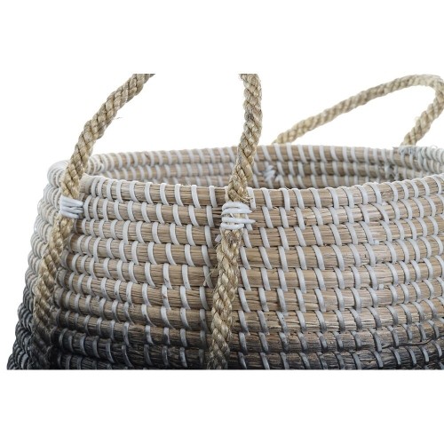 Набор корзин DKD Home Decor Натуральный Серый Морская трава (52 x 52 x 44 cm) (2 pcs) image 2
