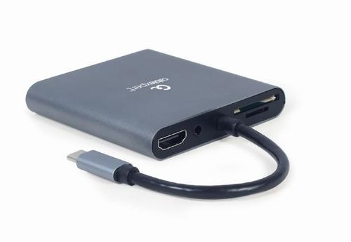 Gembird A-CM-COMBO6-01 interface hub USB 3.2 Gen 1 (3.1 Gen 1) Type-C 5000 Mbit/s Grey image 2