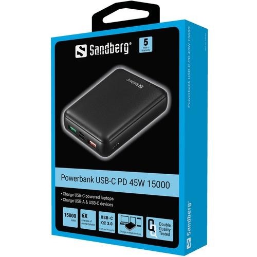 Sandberg Powerbank USB-C PD 45W 15000 image 2