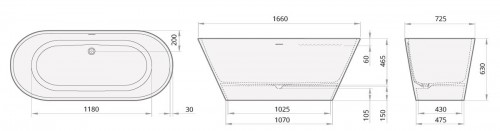 PAA DECO NUDO GRAPHITE VADENUS/01 SilkStone Ванна image 2