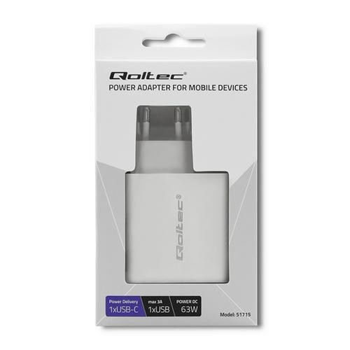 Qoltec 51715 power adapter/inverter Indoor 63 W White image 2