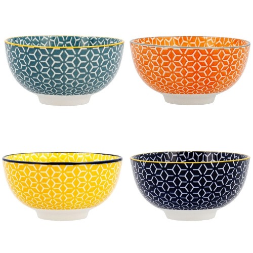 Set of bowls Quid Pippa Aperitif Ceramic Multicolour (11 cm) (4 Units) image 2