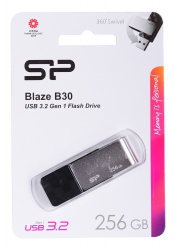Silicon Power Blaze B30 USB flash drive 256 GB USB Type-A 3.2 Gen 1 (3.1 Gen 1) Black, Silver image 2