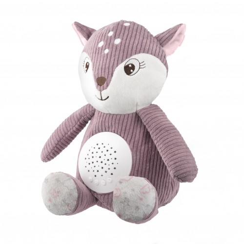 CANPOL BABIES 3in1 plush fawn with music box and projector, 0m +, pink, 77/206_pin image 2