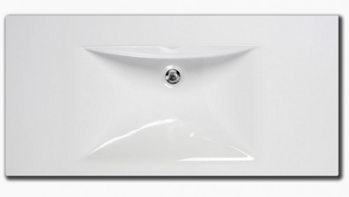 PAA LONG STEP 1000 mm ILS1000/00 Glossy White Stone mass sink image 2