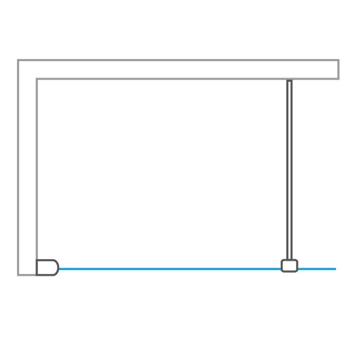 Roth CALIDA Walk In CI TWF/900 Brillant / Transparent CI TWF 09020 VPF Большая безрамная перегородка для душа image 2