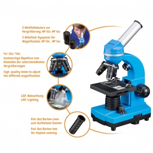 Mikroskops Bresser Junior Biolux SEL 40–1600x, zils image 2