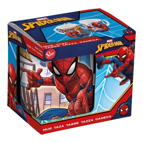 Mug Spider-Man Great power Blue Red Ceramic 350 ml image 2