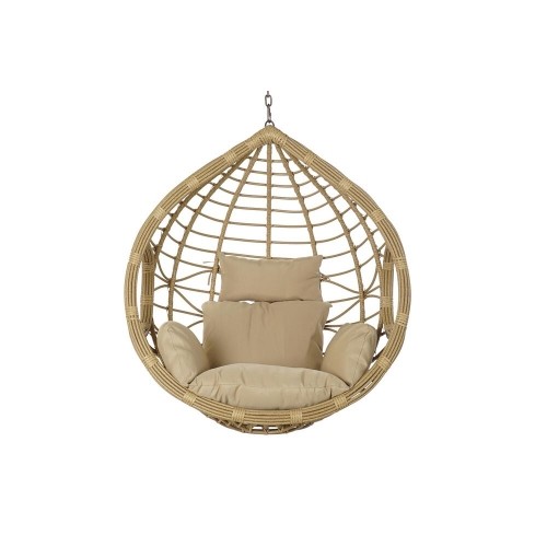 Hanging garden armchair DKD Home Decor 90 x 70 x 110 cm 105 x 75 x 226 cm Beige Metal Brown synthetic rattan image 2