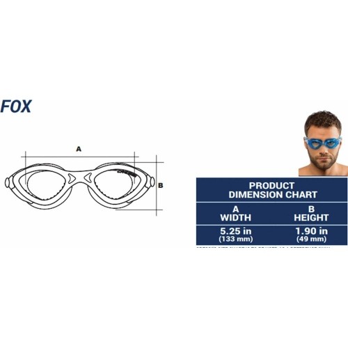 Pieaugušo peldbrilles Cressi-Sub Fox Aquamarine Odrasle image 2