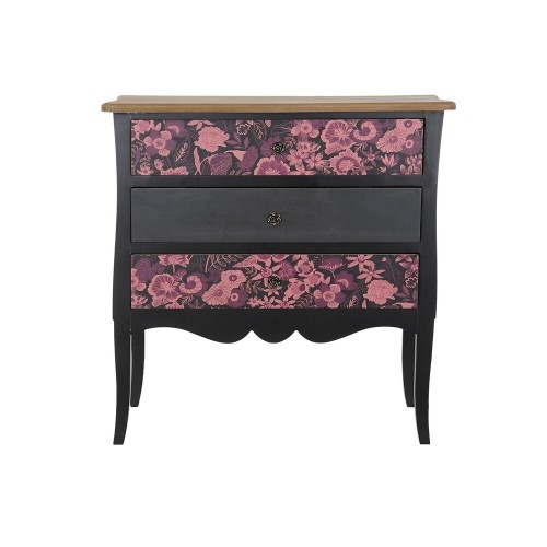 Sideboard DKD Home Decor   Black 76 x 39 x 75,5 cm Pink Brown MDF Wood image 2