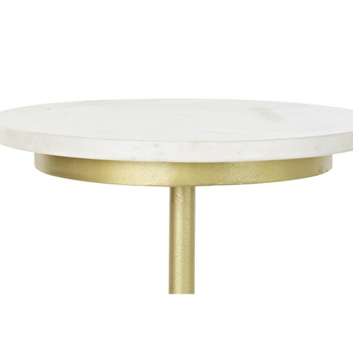Side table DKD Home Decor Golden Metal Marble 45 x 27 x 63 cm image 2