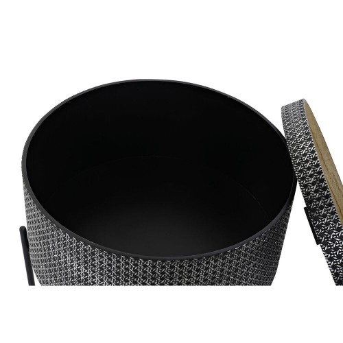 Вспомогательный стол DKD Home Decor Серебристый Чёрный Металл MDF (45 x 45 x 39 cm) image 2