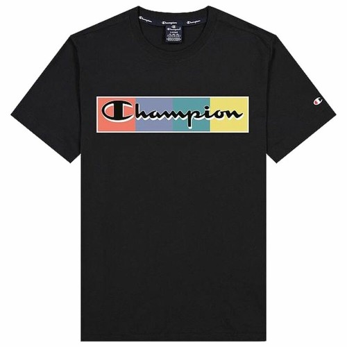 Krekls ar Īsām Piedurknēm Champion Crewneck Melns image 2