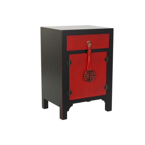Nightstand DKD Home Decor Black Red Fir MDF Wood 45 x 35 x 66 cm image 2
