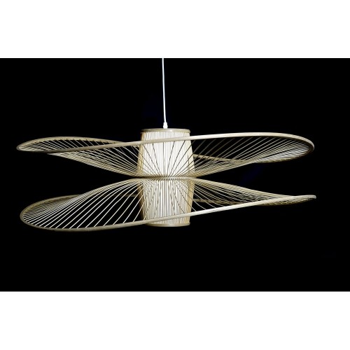 Ceiling Light DKD Home Decor White Natural Bamboo 50 W 100 x 100 x 32 cm image 2