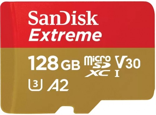 Sandisk карта памяти microSDXC 128GB Extreme + адаптер image 2