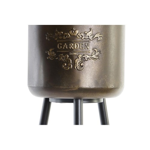 Set of pots DKD Home Decor Black Champagne Metallic Metal Loft 30 x 40 cm 25 x 25 x 80,5 cm (2 Units) image 2