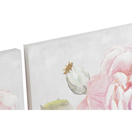 Painting DKD Home Decor 120 x 3 x 60 cm Flowers Shabby Chic (2 Units) image 2