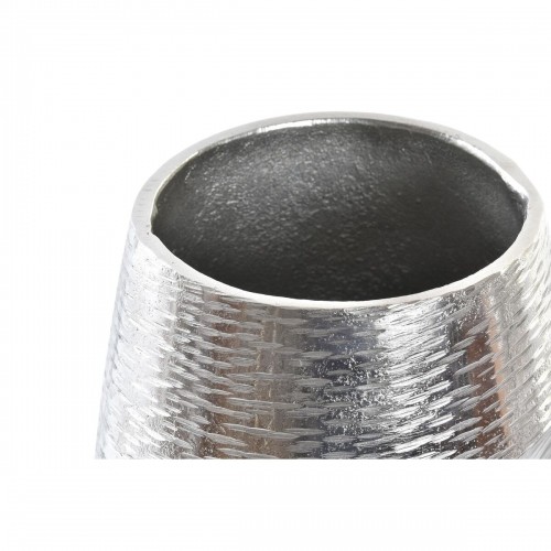 Vase DKD Home Decor Face Silver Aluminium Modern (19 x 19 x 31 cm) image 2